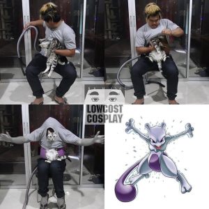 cosplay de Mewtwo en 'Pokémon'